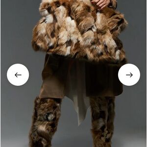 Faux Fur Boots and Tote Purse